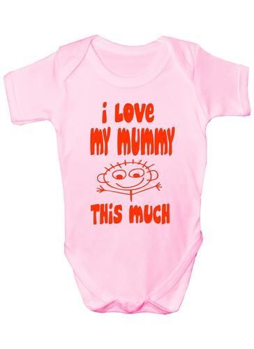 I Love My Mummy This Much Funny Onsie Romper Gift Boy/Girl Vest