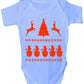 Christmas Snowman Scene Baby Onesie Vest