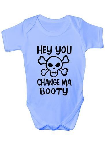 Hey You Change Ma Booty Pirate Baby Onesie Vest