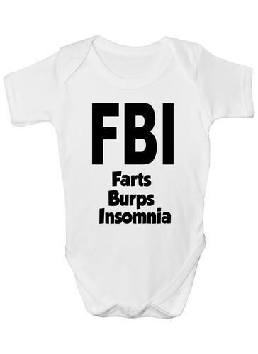 FBI Farts Burps Baby Onesie Vest