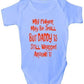 My Finger May Be Small Dad Wrapped Baby Onesie Vest