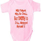 My Finger May Be Small Dad Wrapped Baby Onesie Vest