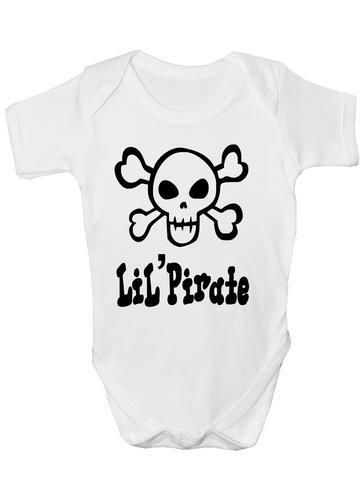 Lil' Pirate Skull & Crossbones Baby Onesie Vest
