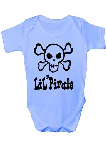 Lil' Pirate Skull & Crossbones Baby Onesie Vest