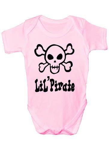 Lil' Pirate Skull & Crossbones Baby Onesie Vest