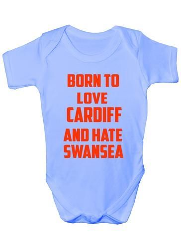 Born To Love Cardiff & Hate Swansea Baby Onesie Vest