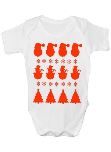 Christmas Scene Santa Baby Onesie Vest