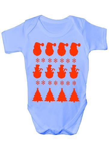 Christmas Scene Santa Baby Onesie Vest