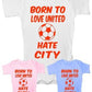 Love Man United Hate Man City Football Baby Onesie Vest
