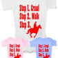 Steps To a Horse Rider Pony Funny Baby Onesie Vest