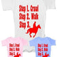 Steps To a Horse Rider Pony Funny Baby Onesie Vest