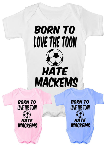 Love Toon Hate Mackems Newcastle  Baby Onesie Vest