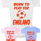 Born To Play For England Football Funny Baby Onesie Vest