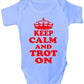 Keep Calm and Trot On Horse Pony Funny Baby Onesie Vest