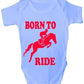 Born To Ride Horse Riding Pony Baby Onesie Vest