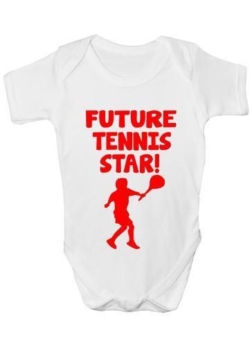 Future Tennis Star Sport Baby Onesie Vest