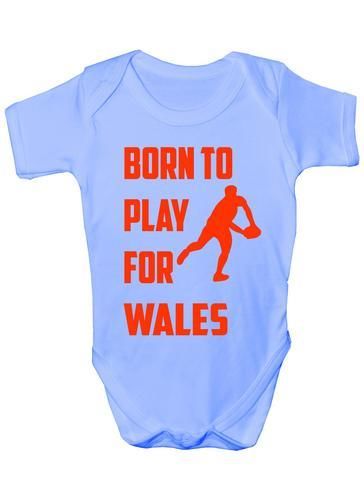 Born To Play For Wales Rugby Sport Baby Onesie Vest