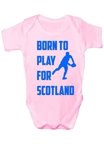 Born To Play For Scotland Rugby Baby Onesie Vest