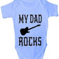 My Dad Rocks Funny Babygrow Vest Gift