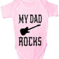 My Dad Rocks Funny Babygrow Vest Gift