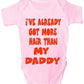 Already Got More Hair Than Daddy Baby Onesie Vest