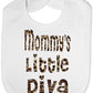 Mommy's Little Diva In Animal Print Baby Bib