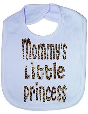 Mommy's Little Princess In Animal Print Baby Bib