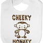 Cheeky Monkey In Animal Print Baby Bib