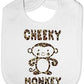 Cheeky Monkey In Animal Print Baby Bib