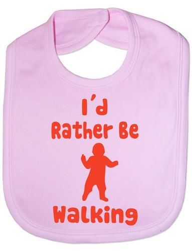 I'd Rather Be Walking Baby Bib