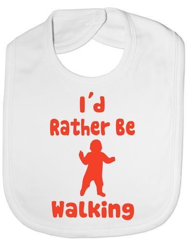 I'd Rather Be Walking Baby Bib