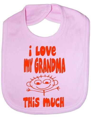 I Love My Grandma This Much Baby Bib