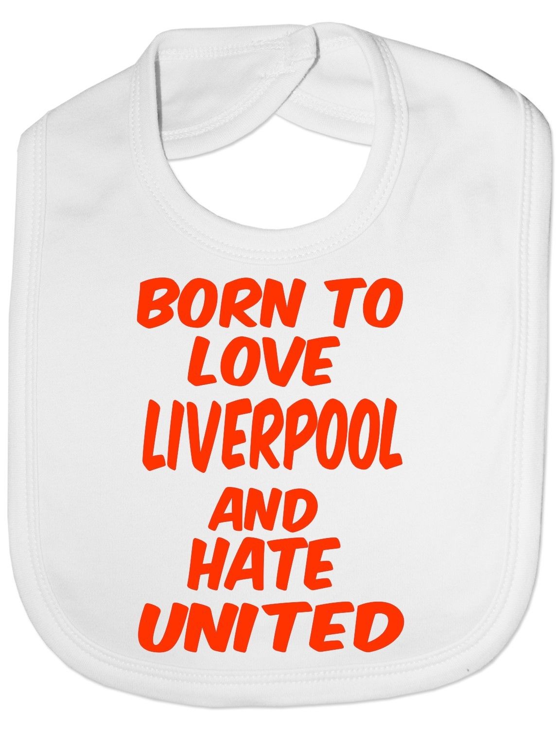 Print4U Unisex Baby's Love Liverpool Hate UNITED Bib