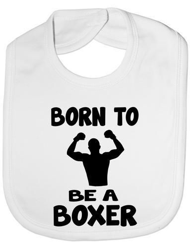Born To Be A Boxer Baby Bib