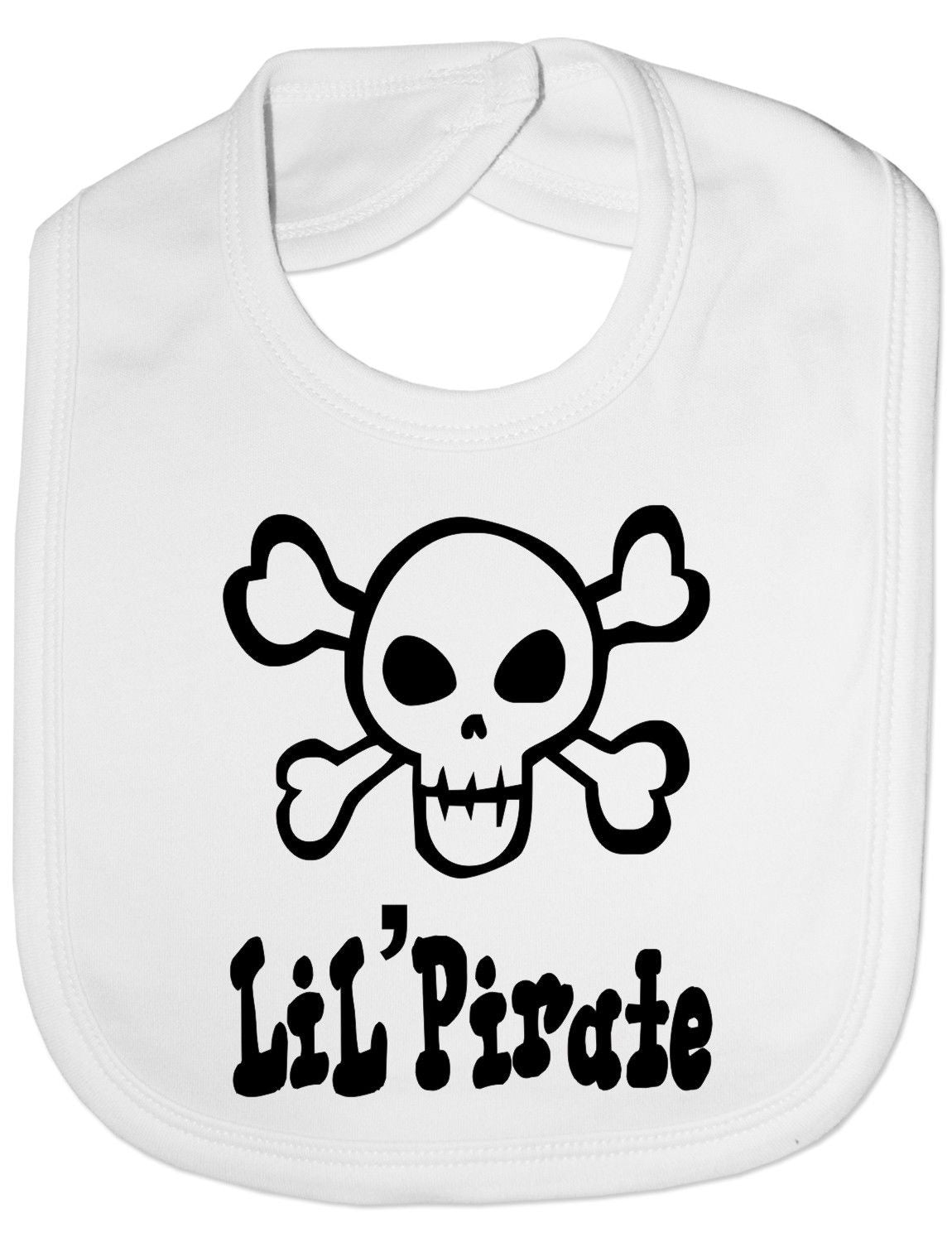 Lil' Pirate Skull & Crossbones Baby Bib