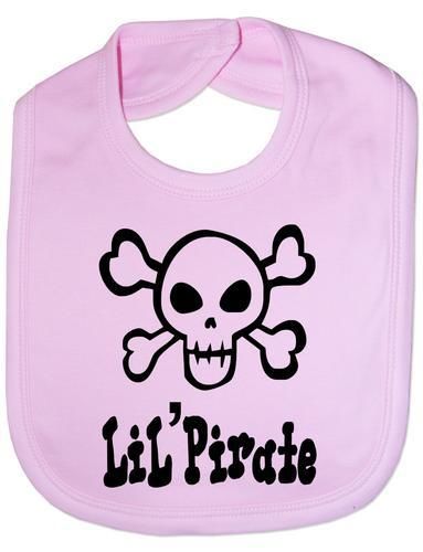 Lil' Pirate Skull & Crossbones Baby Bib