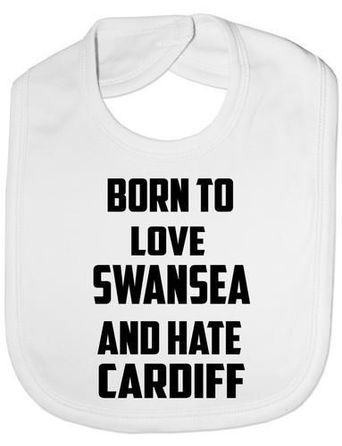 Born To Love Swansea & Hate Cardiff Baby Bib