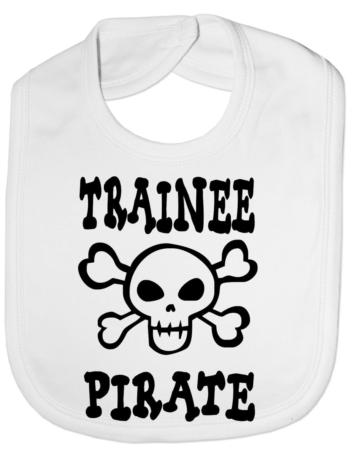 Trainee Pirate / Skull & Crossbones Babygrow Babies Bib