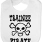 Trainee Pirate / Skull & Crossbones Babygrow Babies Bib