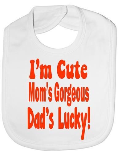 I'n Cute Daddys Lucky Baby Bib