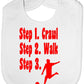 Steps To a Footballer Baby Bib [Misc.]