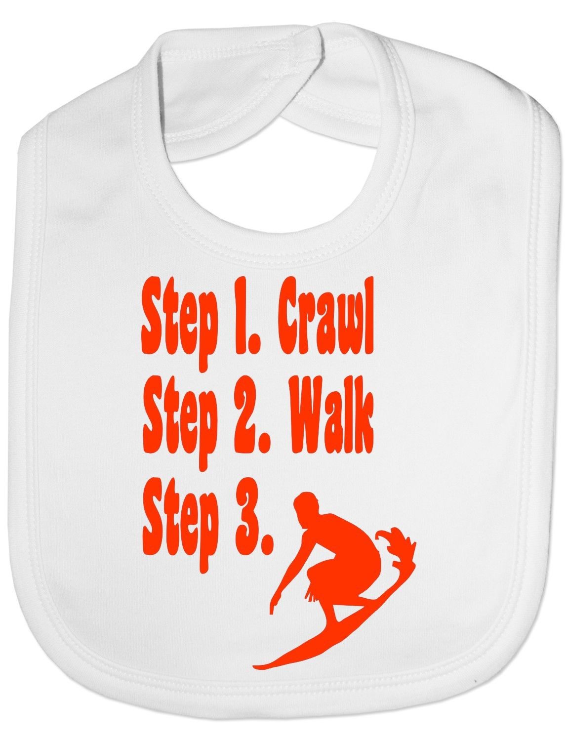 Steps To a Surfer Baby Bib