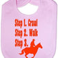 Steps To a Horse Riding Baby Bib