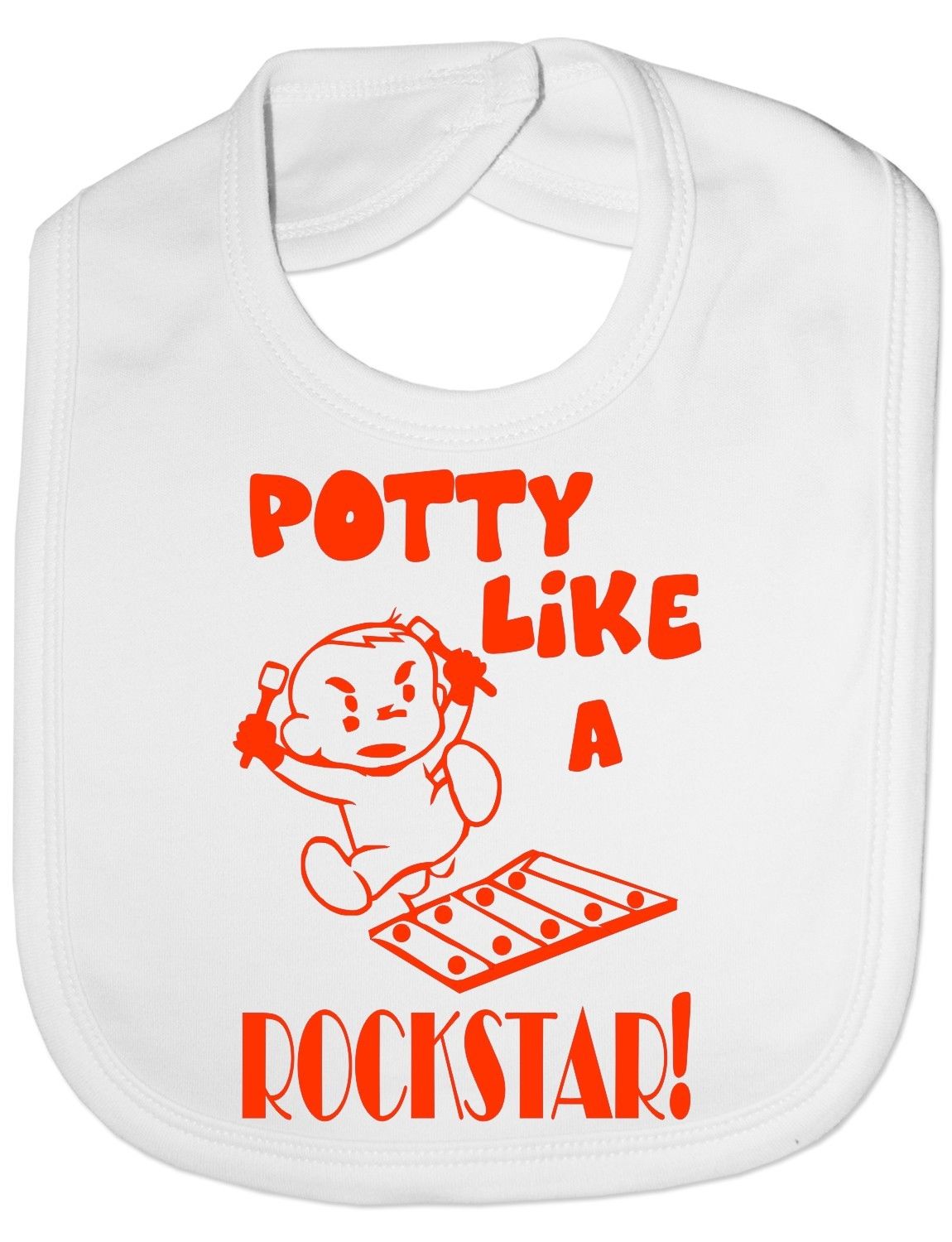 Potty Like A Rock Star Baby Bib