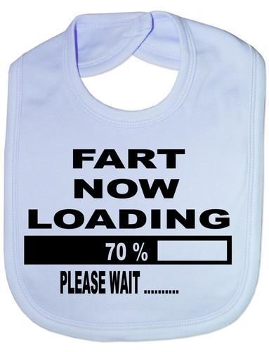 Print4U Unisex Babys Fart Now Loading Baby Bib