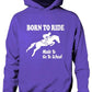 Born To Ride Made Go To School Girls Horse Riding Hoodie Pony