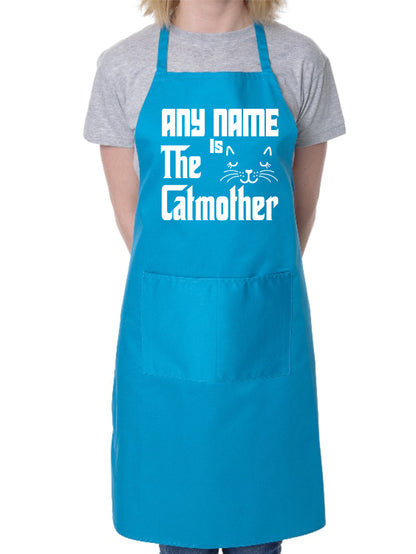 The Catmother Apron Any Name Pet Lover Gift Personalised BBQ Cat Lover