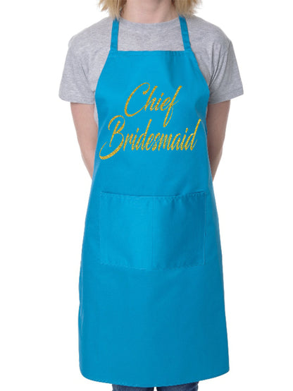 Chief Bridesmaid Wedding Favour Gift Hen Party Funny BBQ Apron