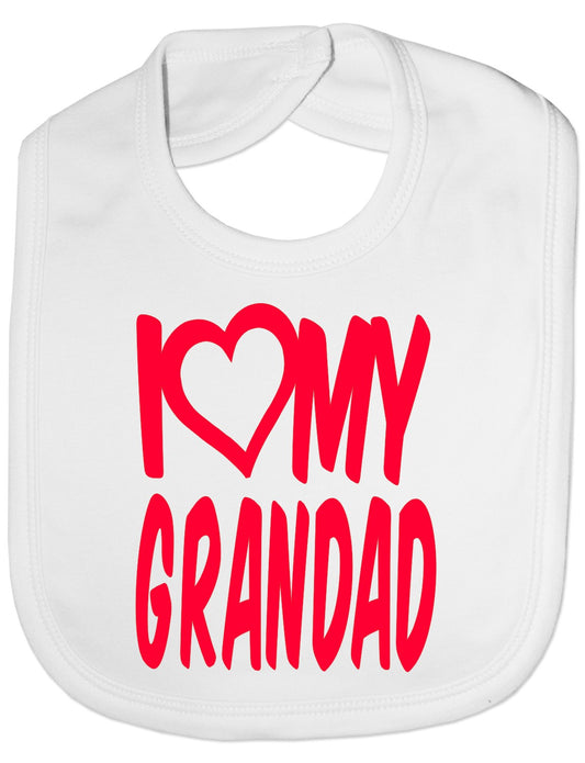 Print4u I Love My Grandad Boys Girls Baby Feeding Bib