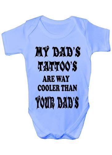My Dad's Tattoo's Baby Onesie Vest Babygrow